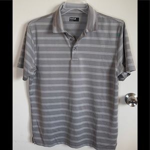 Bolle Men’s Medium Polo Grey on Grey Stripes